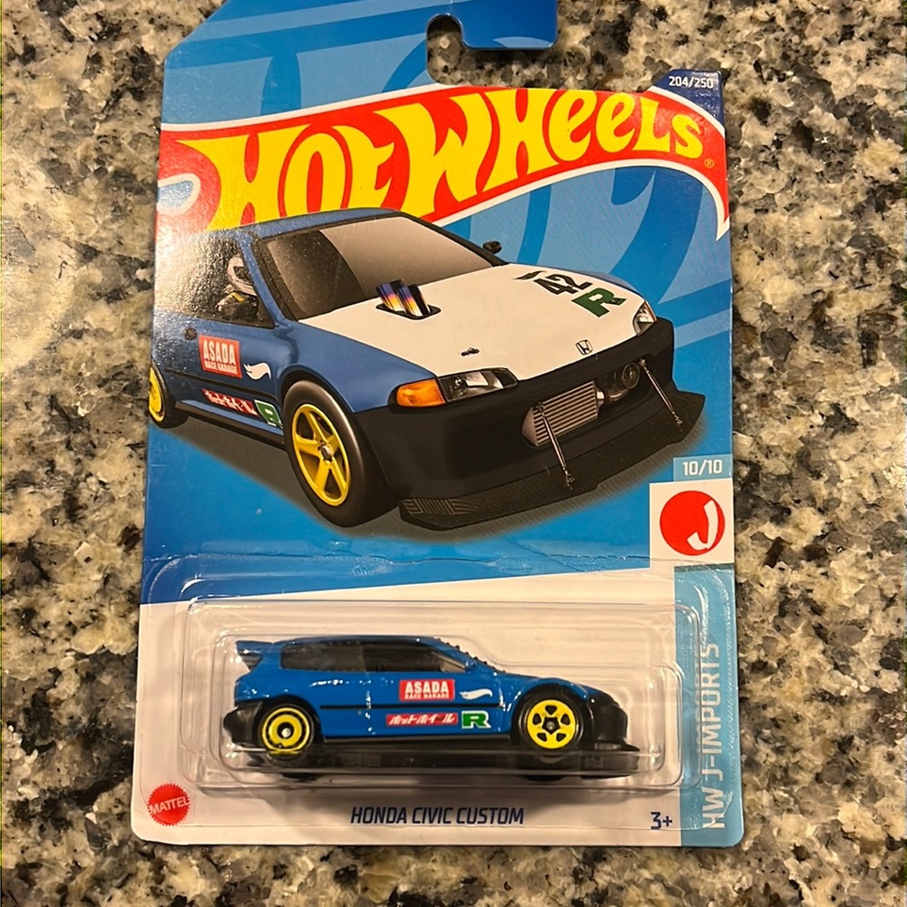 Hot Wheels Honda Civic Custom car blue new HW J-Imports 204/250